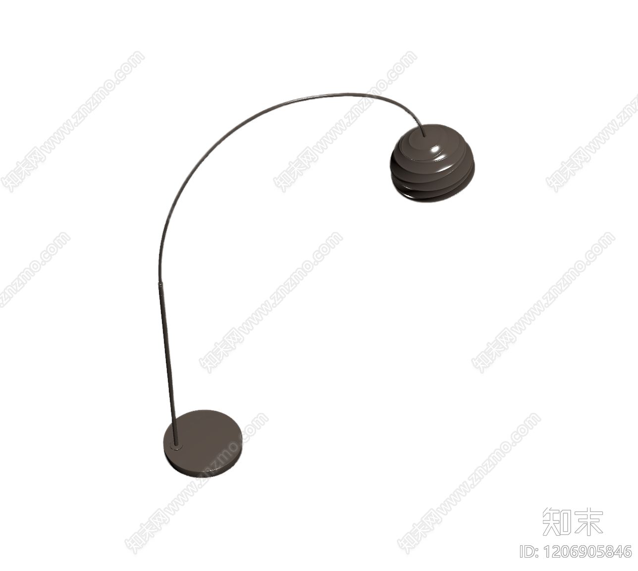 弧形落地灯3D模型下载【ID:1206905846】