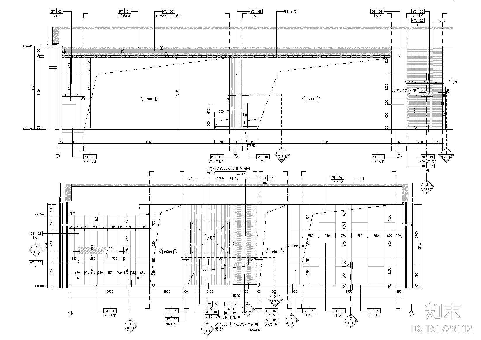 [江苏]​南京中建国熙台售楼中心装饰施工图cad施工图下载【ID:161723112】