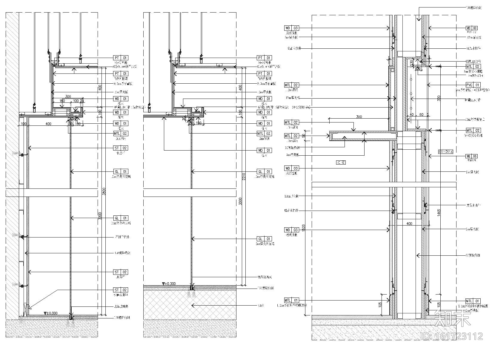 [江苏]​南京中建国熙台售楼中心装饰施工图cad施工图下载【ID:161723112】