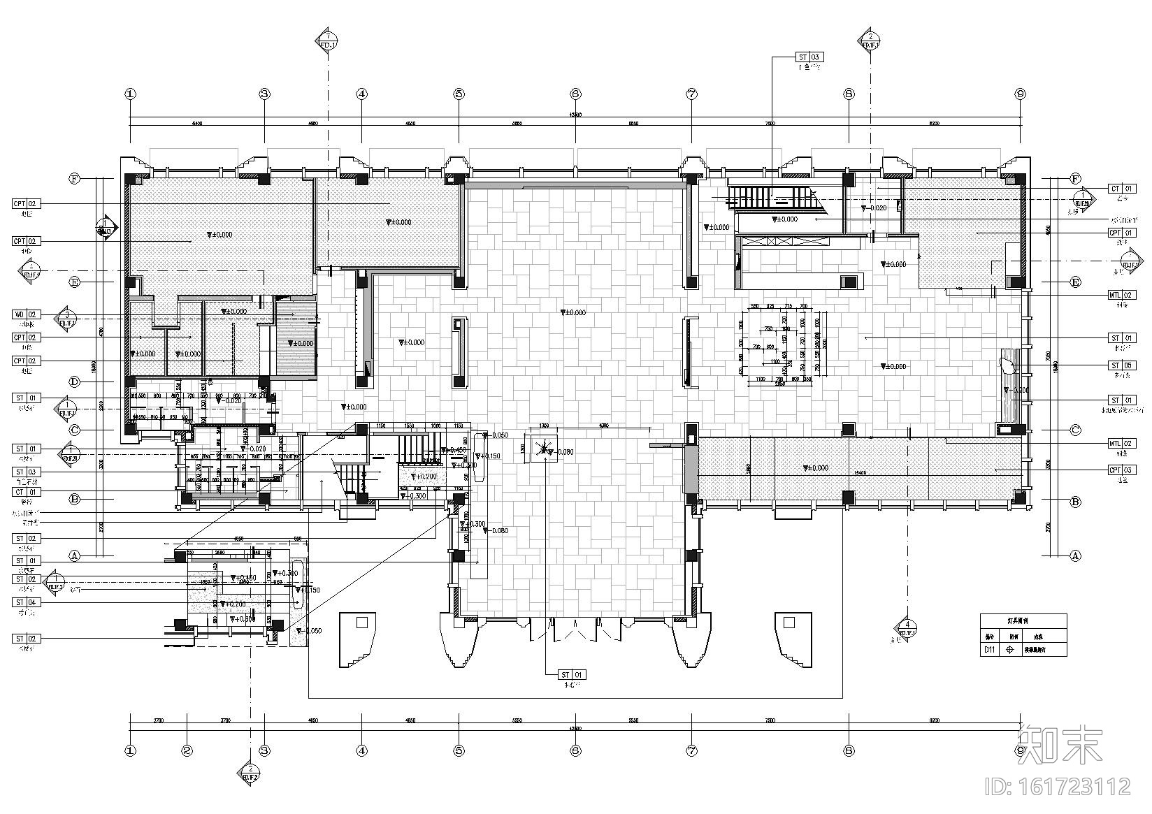 [江苏]​南京中建国熙台售楼中心装饰施工图cad施工图下载【ID:161723112】