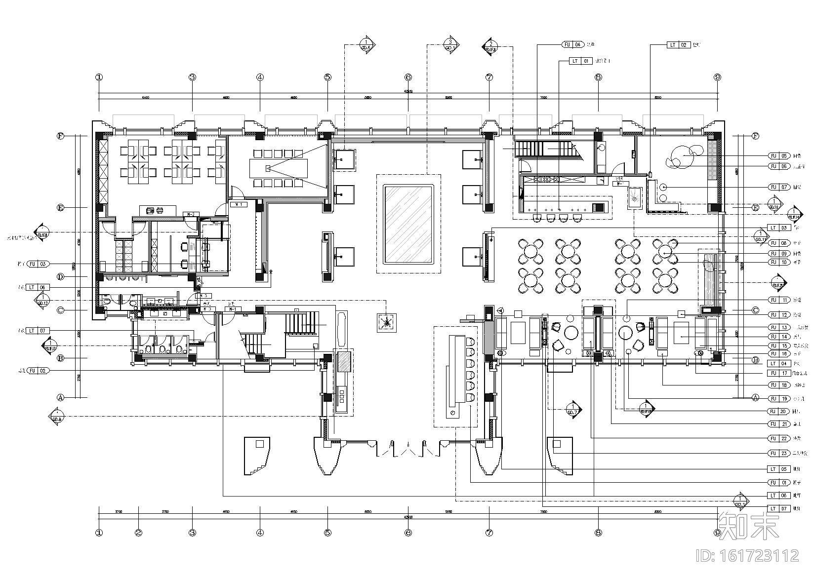 [江苏]​南京中建国熙台售楼中心装饰施工图cad施工图下载【ID:161723112】