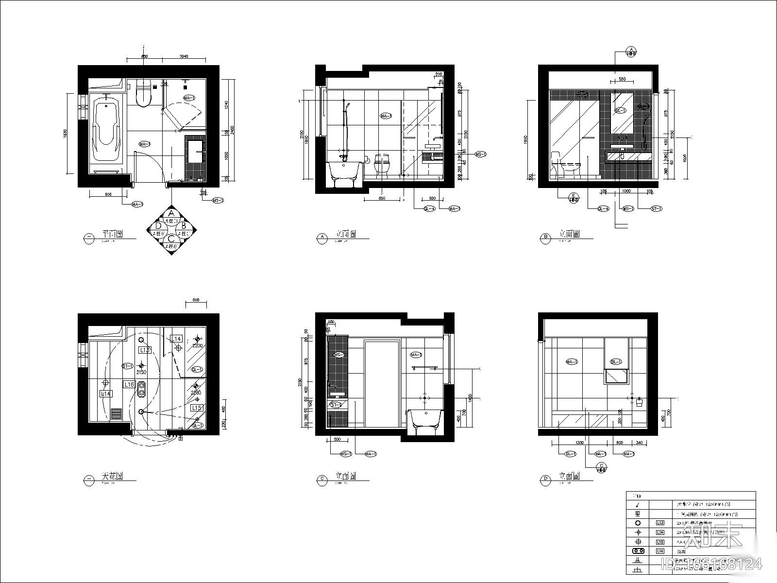 [上海]梁志天—上海东方曼哈頓样板房施工图丨施工图+实...cad施工图下载【ID:166168124】