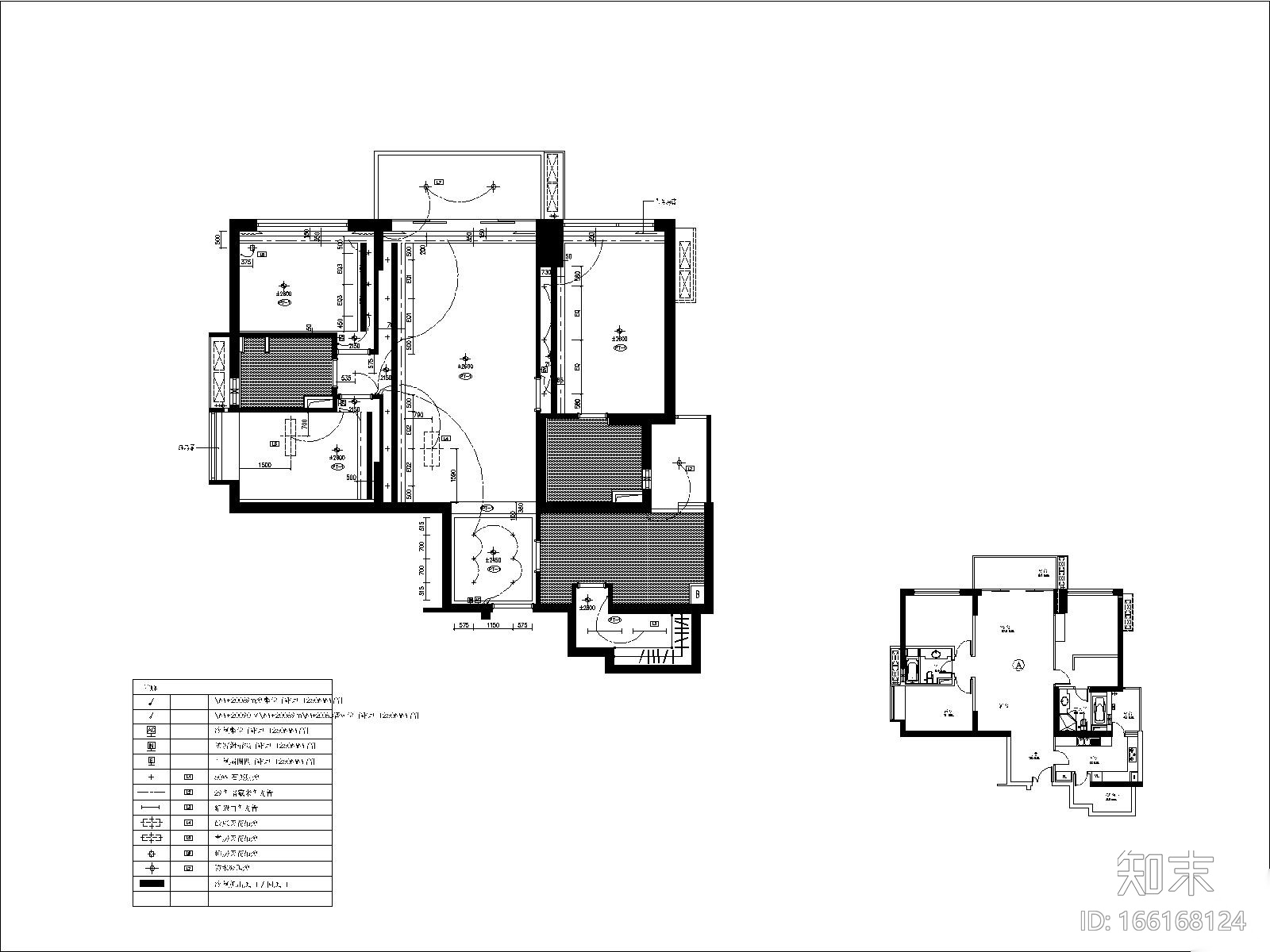 [上海]梁志天—上海东方曼哈頓样板房施工图丨施工图+实...cad施工图下载【ID:166168124】