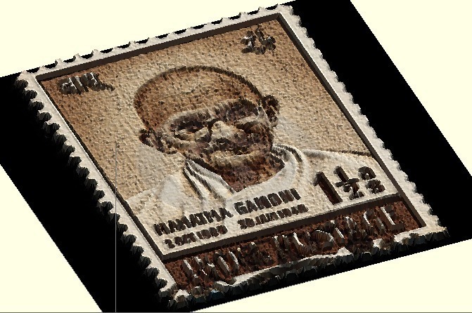 甘地的影印画3d打印模型下载【ID:178593171】