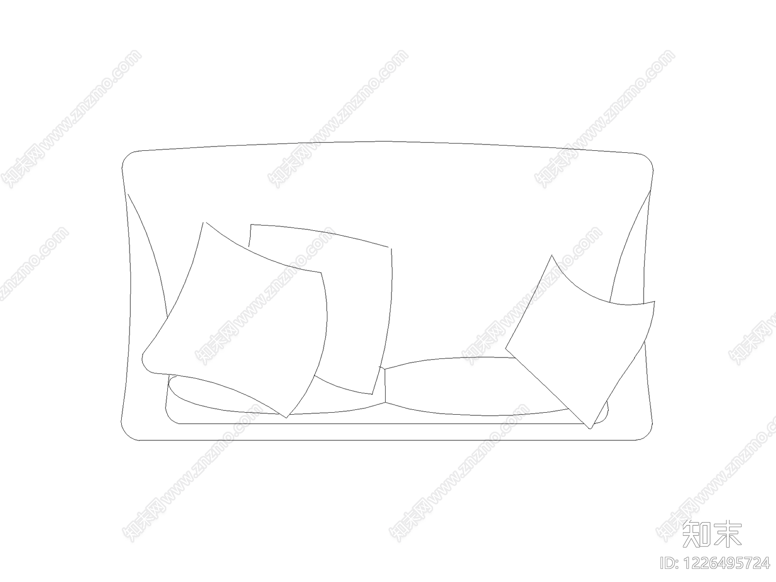 沙发cad施工图下载【ID:1226495724】