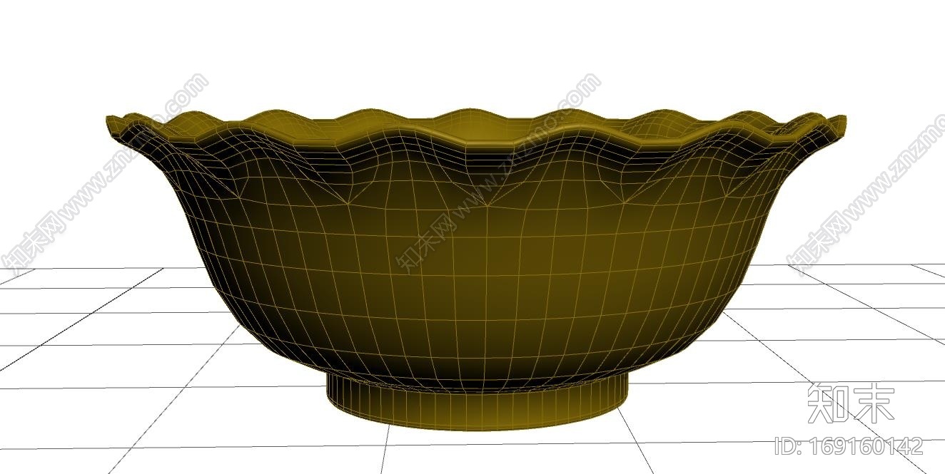 青花绿釉瓷碗CG模型下载【ID:169160142】