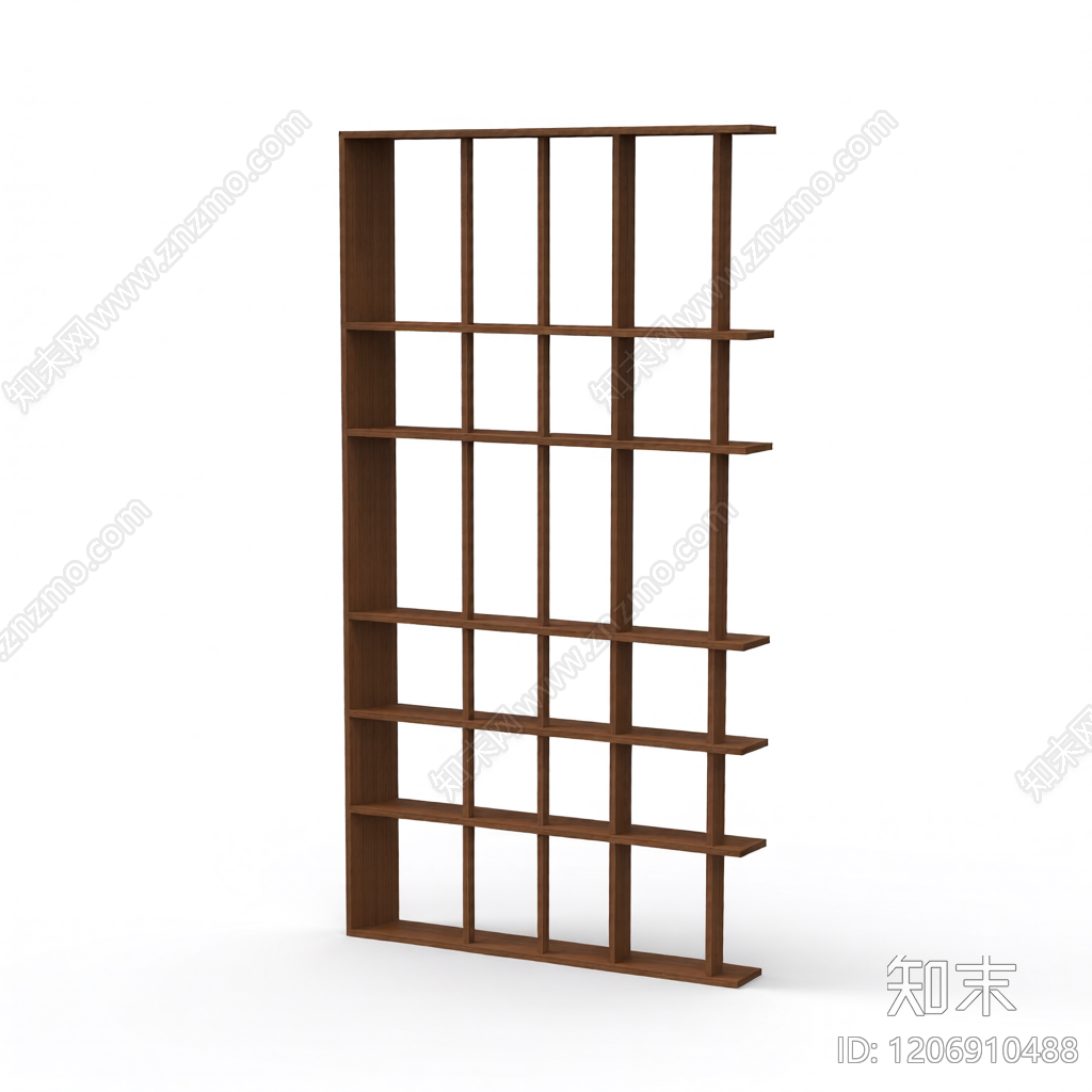 木质格栅书架3D模型下载【ID:1206910488】