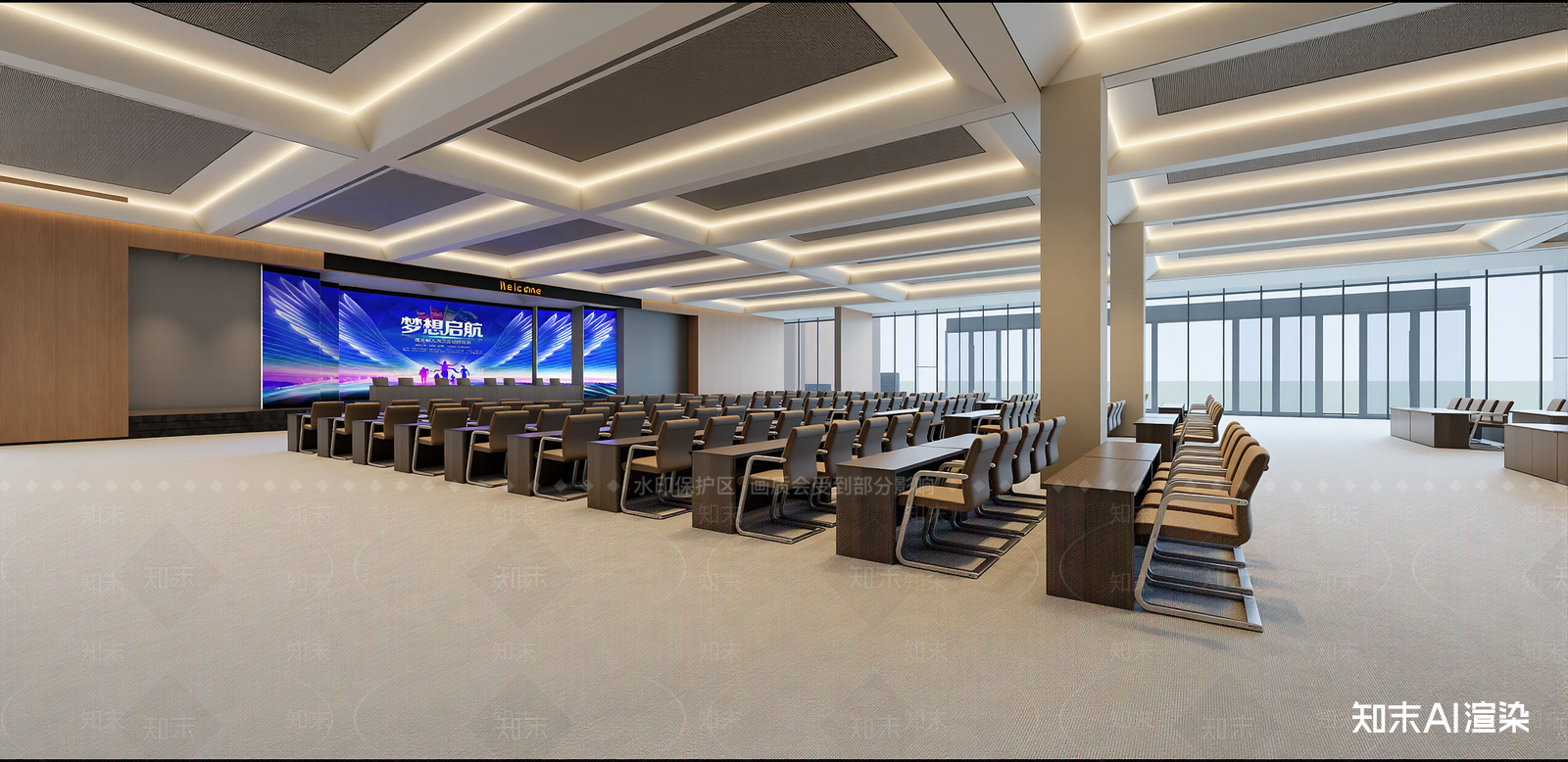 现代其他酒店空间SU模型下载【ID:1215949102】