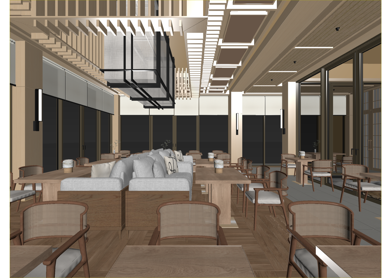现代咖啡厅3D模型下载【ID:1214652739】