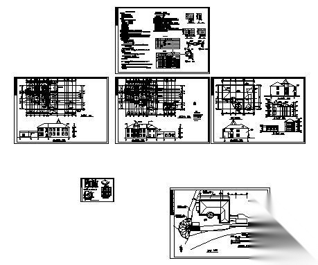 某国家级风景区别墅建筑结构方案图cad施工图下载【ID:149923130】