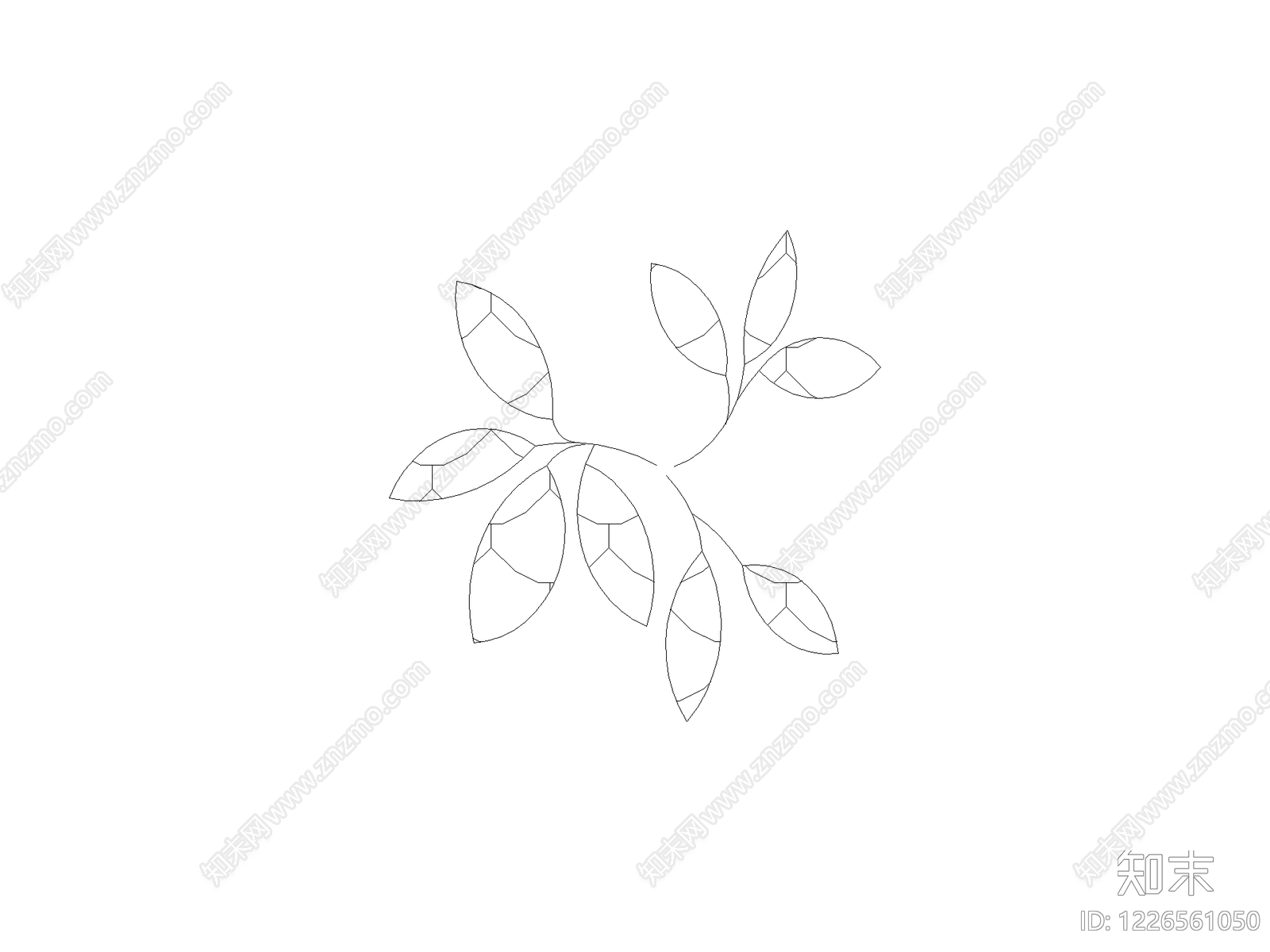 现代绿植CAD图纸