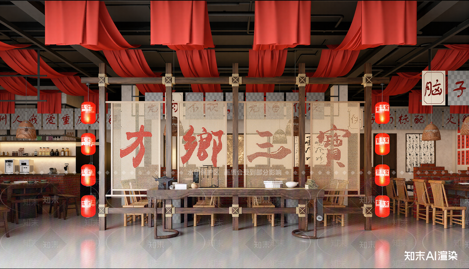 复古中餐厅3D模型下载【ID:1214995435】