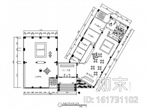 [惠州]行政中心住宅区奢华高档售楼处装修施工图cad施工图下载【ID:161731102】