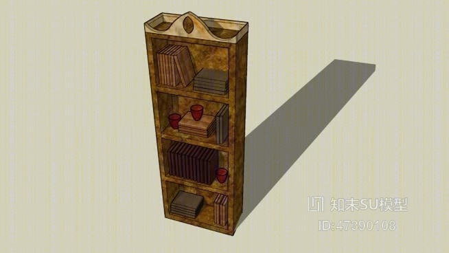 书柜SU模型下载【ID:317919646】