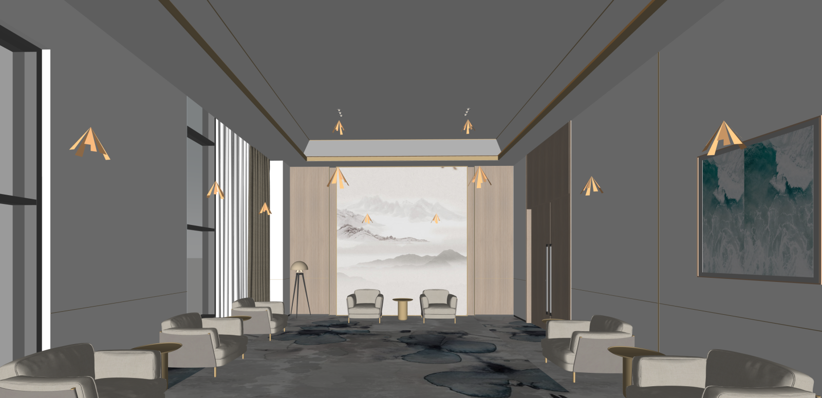 现代其他办公区域SU模型下载【ID:1216036236】
