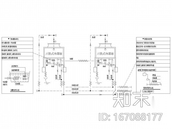 冷却塔防冻原理图cad施工图下载【ID:167088177】