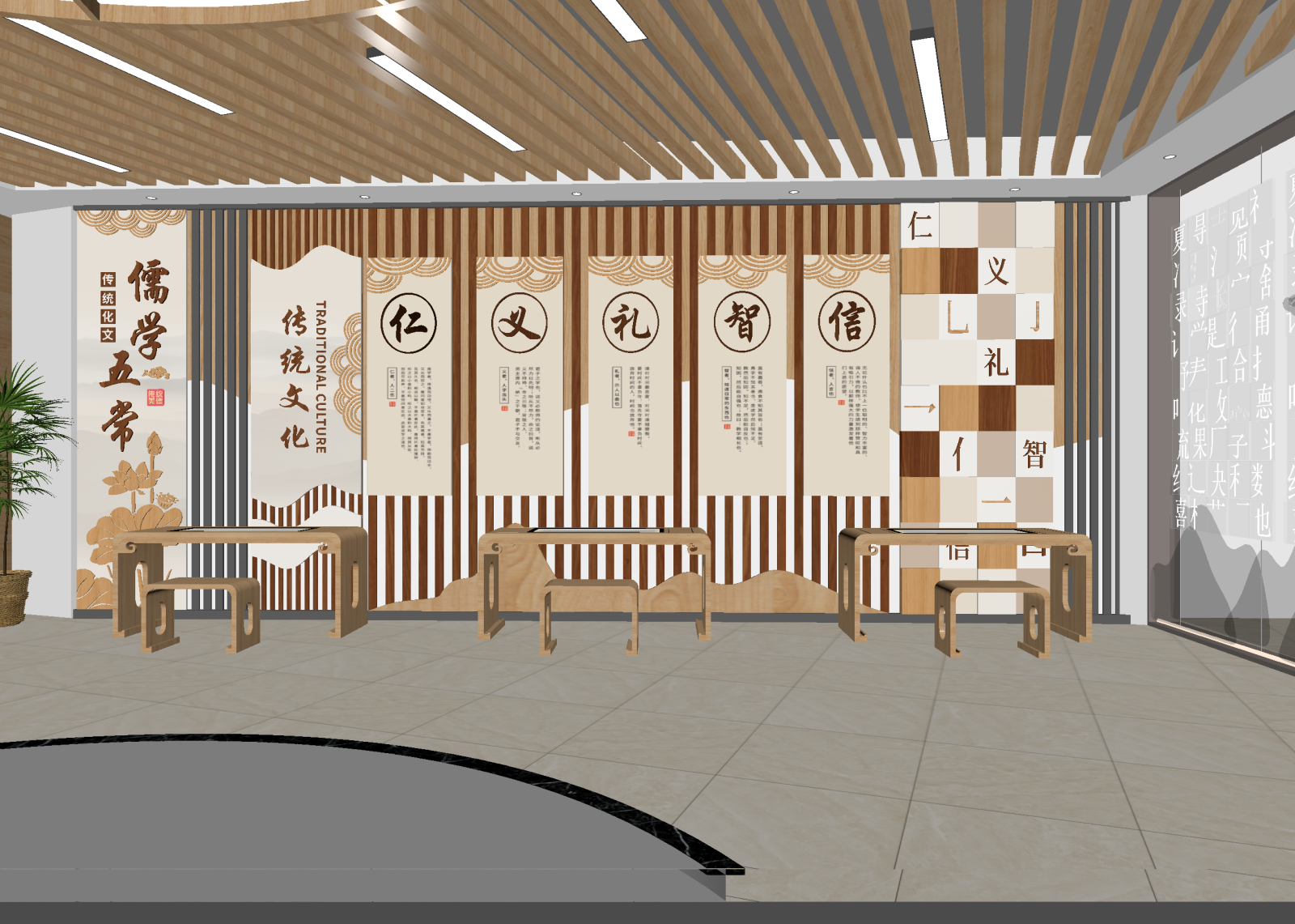 新中式售楼处3D模型下载【ID:1214269328】
