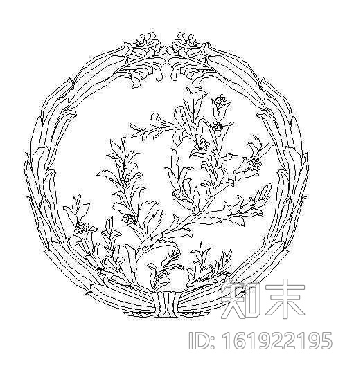 欧式雕花图块46cad施工图下载【ID:161922195】