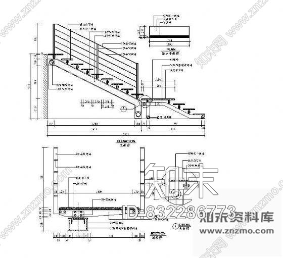 图块/节点楼梯节点详图2cad施工图下载【ID:832286773】