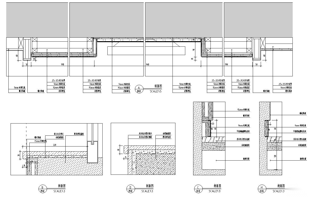 复式现代简约别墅室内装饰施工图+效果图cad施工图下载【ID:160060126】