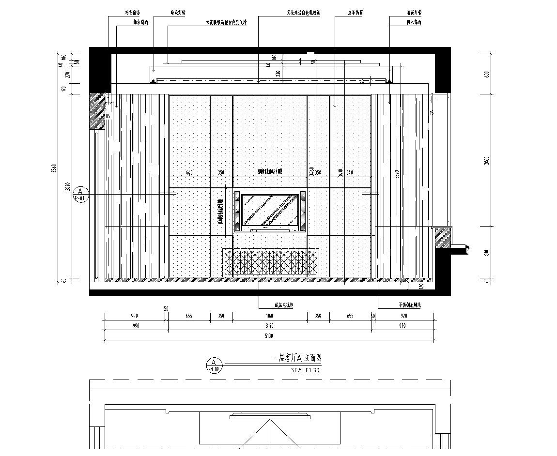 复式现代简约别墅室内装饰施工图+效果图cad施工图下载【ID:160060126】