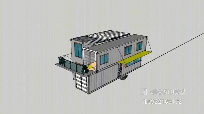 集装箱六号SU模型下载【ID:922166162】