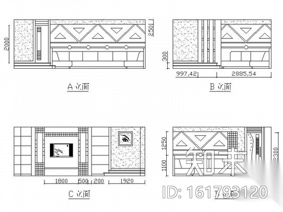 某KTV装饰工程图纸cad施工图下载【ID:161793120】