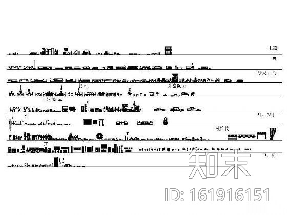 家居设计立面图块精选cad施工图下载【ID:161916151】