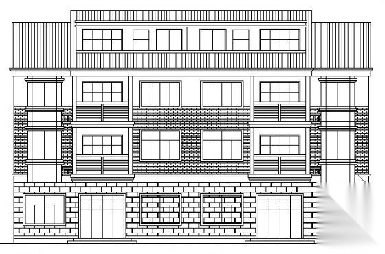 磐安县尖山镇某三层别墅B户型建筑施工图cad施工图下载【ID:149919161】