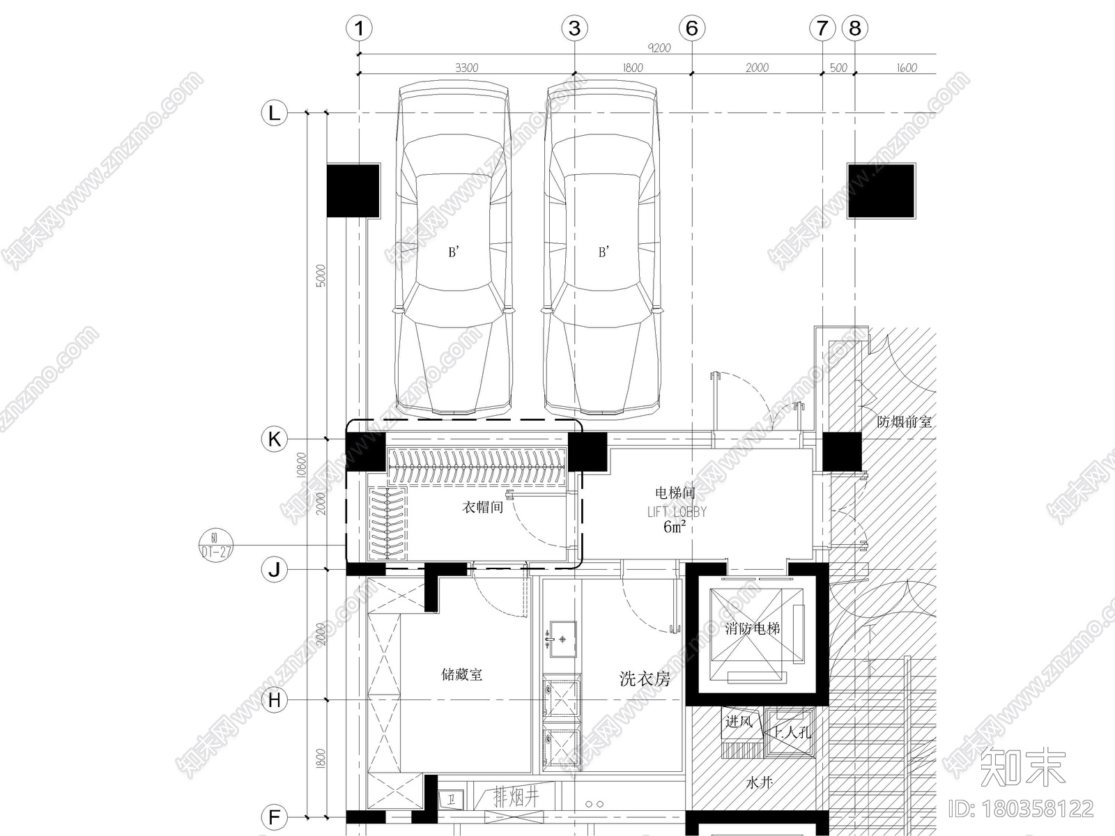 [北京]丰台208㎡上叠三居别墅样板房施工图cad施工图下载【ID:180358122】