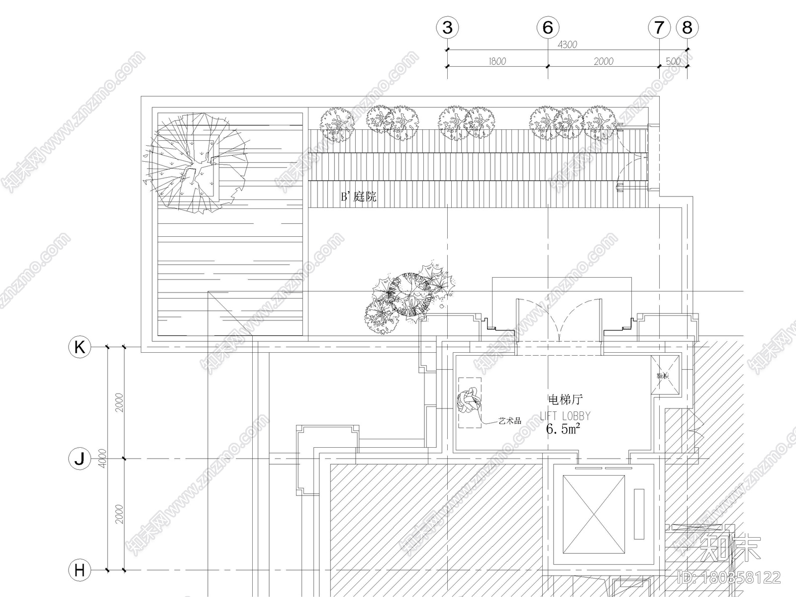 [北京]丰台208㎡上叠三居别墅样板房施工图cad施工图下载【ID:180358122】