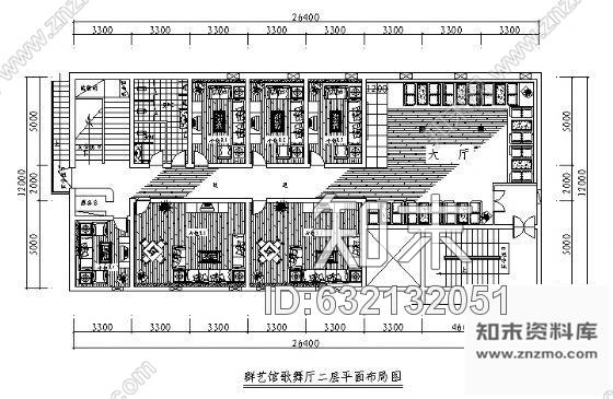 施工图群艺馆KTV包房装修图cad施工图下载【ID:632132051】