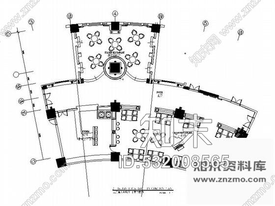 施工图意大利餐厅室内施工图含效果cad施工图下载【ID:532008565】