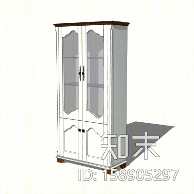 美式装饰柜SU模型下载【ID:158905297】