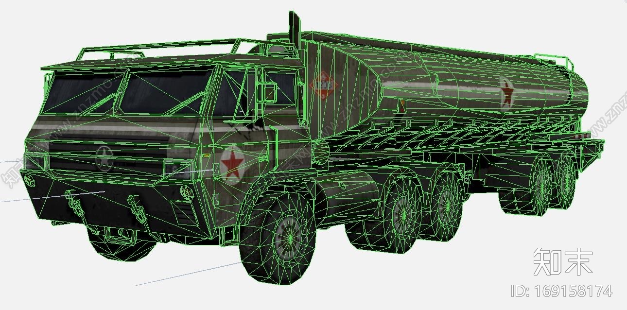 军用油罐车模型CG模型下载【ID:169158174】
