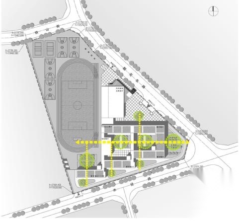 [广东]现代风格九年一贯制学校建筑设计方案文本（含C...cad施工图下载【ID:151544101】