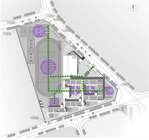 [广东]现代风格九年一贯制学校建筑设计方案文本（含C...cad施工图下载【ID:151544101】