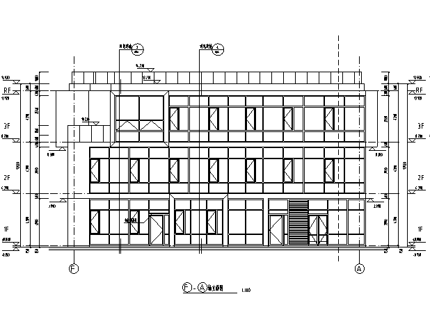 [上海]多栋办公楼建筑施工图(含地下室建筑）施工图下载【ID:149951163】