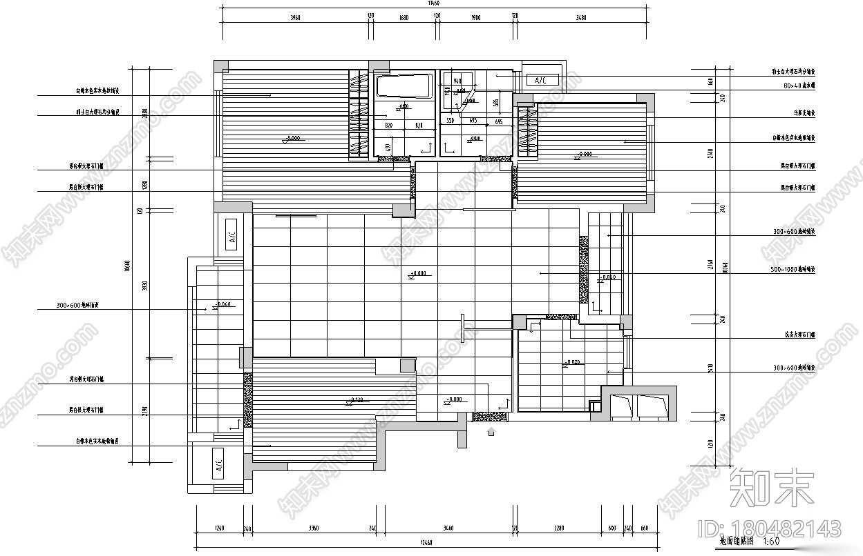 现代风118㎡住宅样板房装修施工图设计施工图下载【ID:180482143】