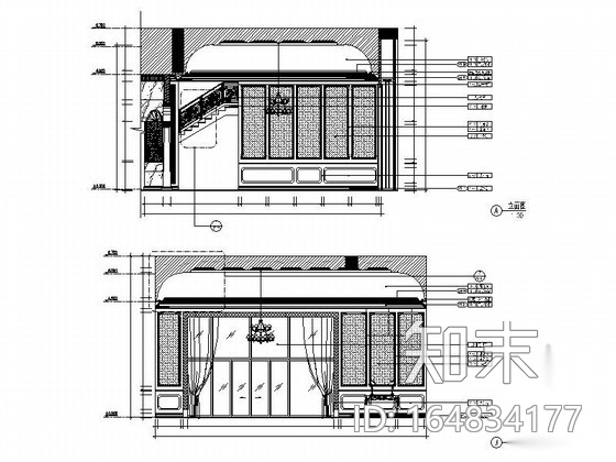 [上海]豪华古典二层别墅欧式风格样板房装修图（含效果图...cad施工图下载【ID:164834177】