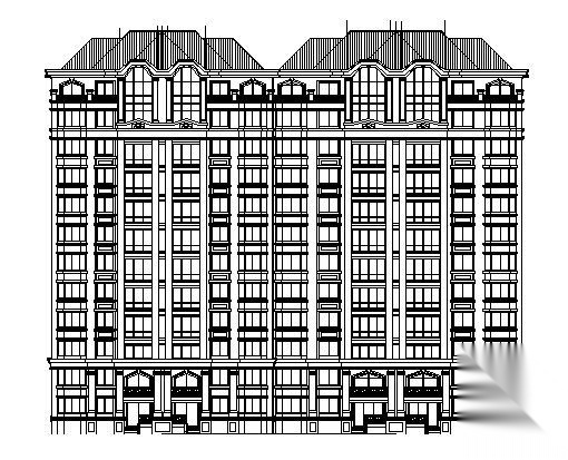 小高层住宅楼平剖面图施工图下载【ID:149576137】