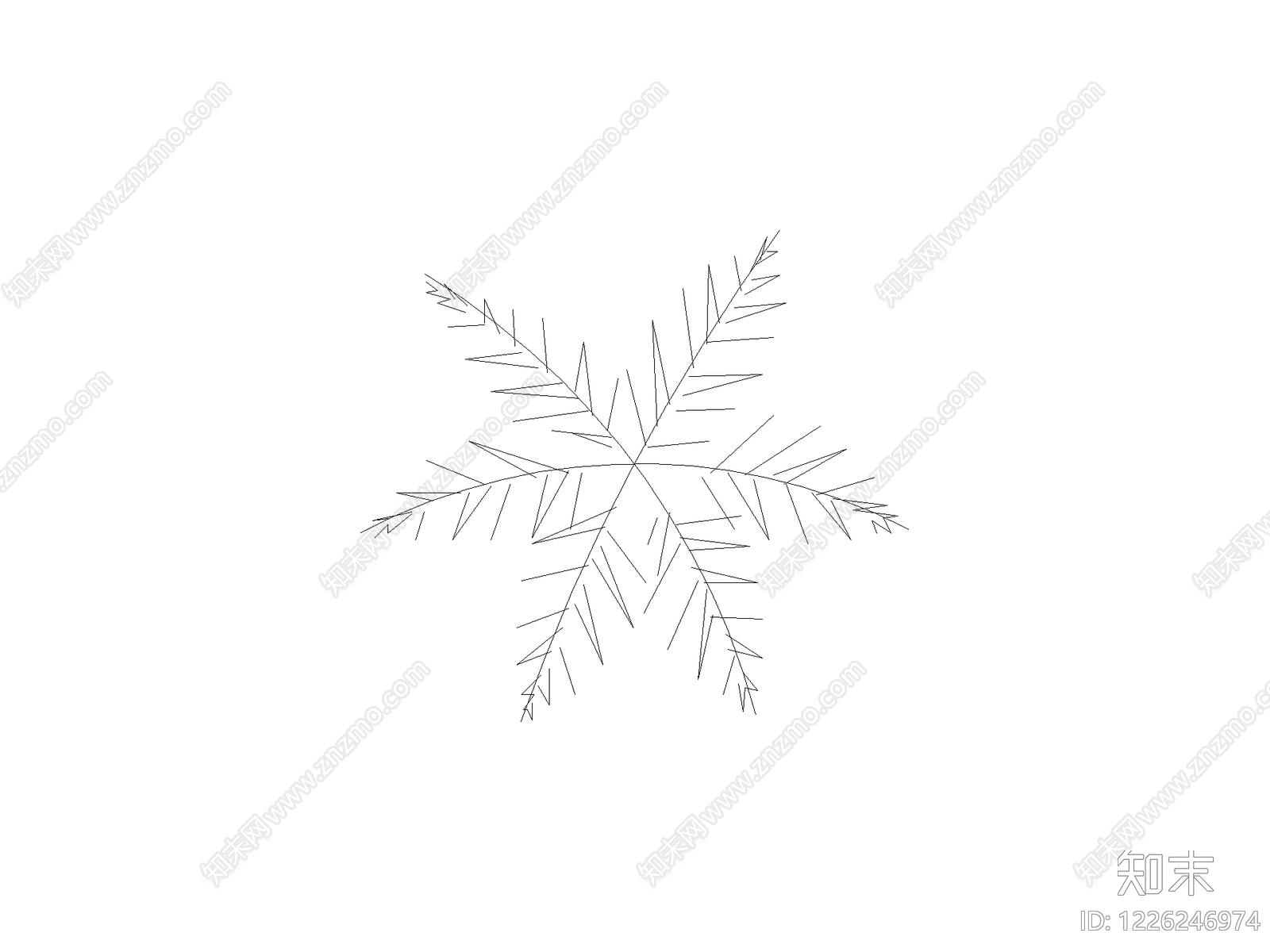 现代乔木种植CAD图纸