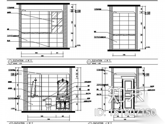 [厦门]奢华小资复式家装室内施工图cad施工图下载【ID:161807150】