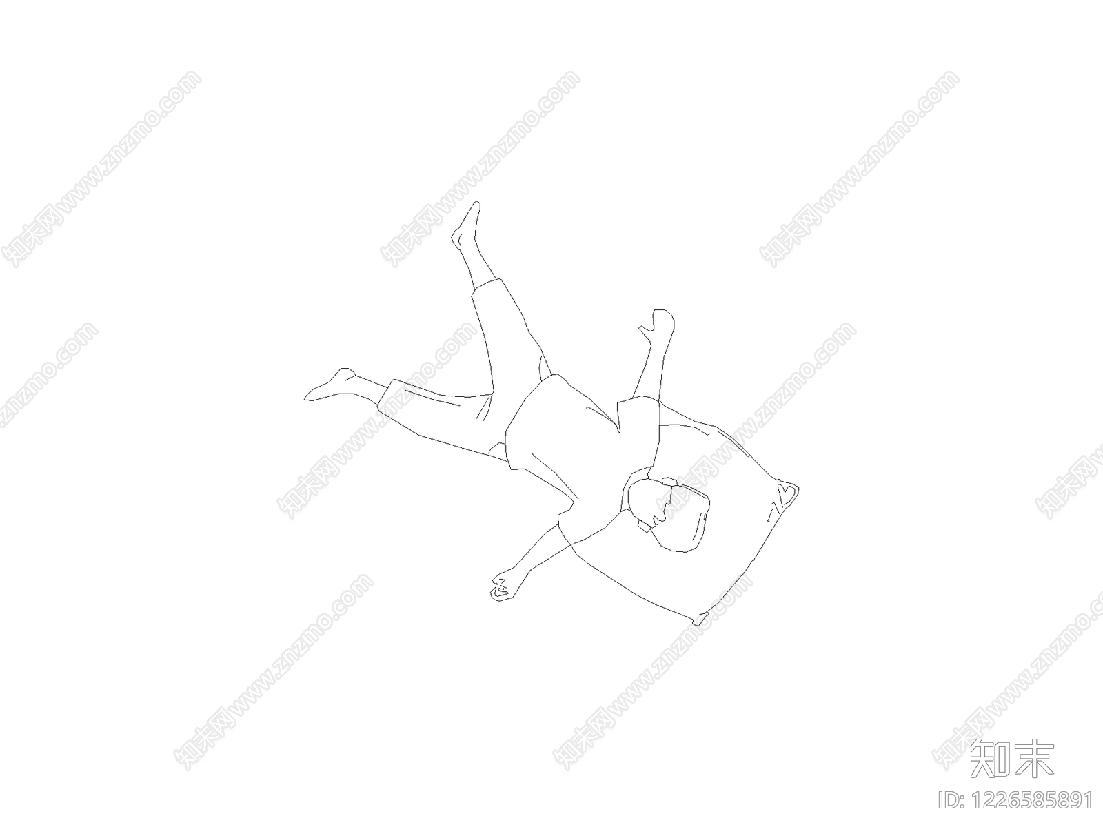 现代人物CAD图纸
