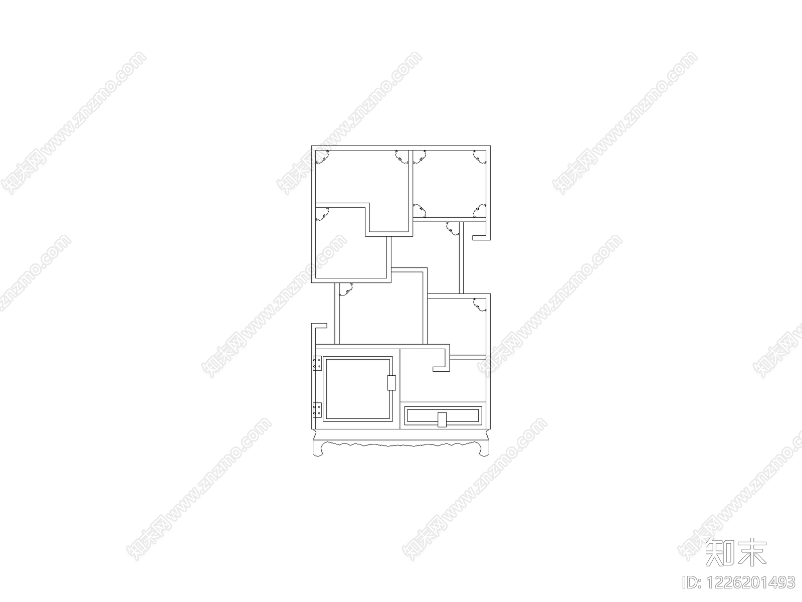 柜子cad施工图下载【ID:1226201493】