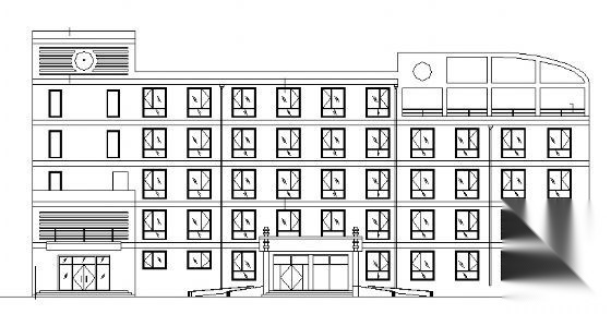 五层办公楼建筑施工图cad施工图下载【ID:151435196】