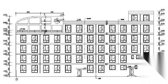 五层办公楼建筑施工图cad施工图下载【ID:151435196】