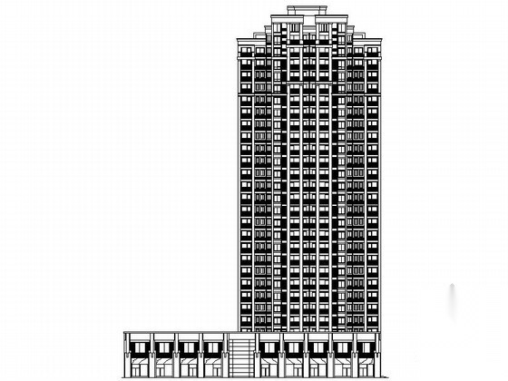 [镇江]某居住区二十八层商住楼建筑施工图（1、2号楼）cad施工图下载【ID:167025157】