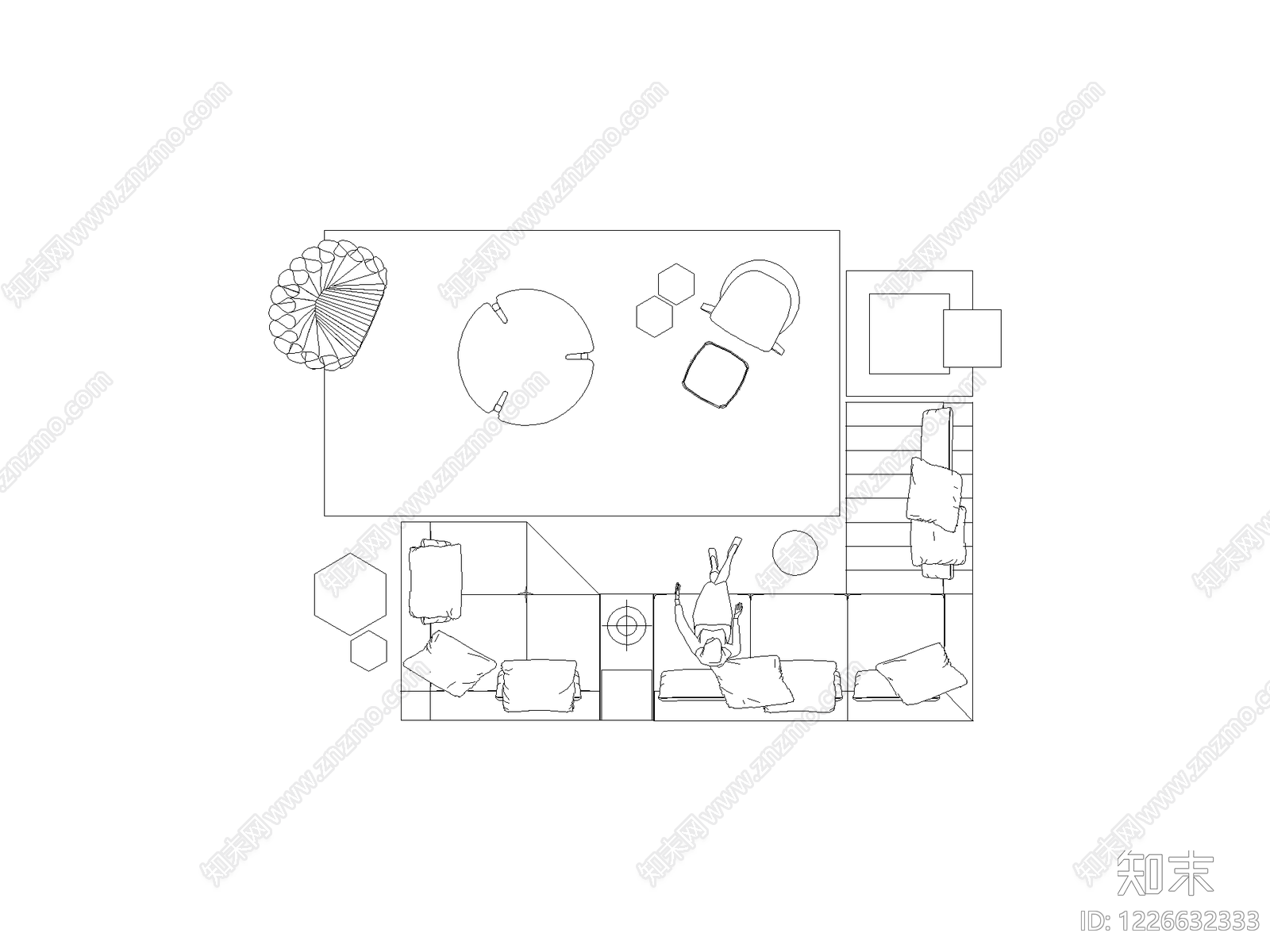 现代,意式沙发CAD图纸