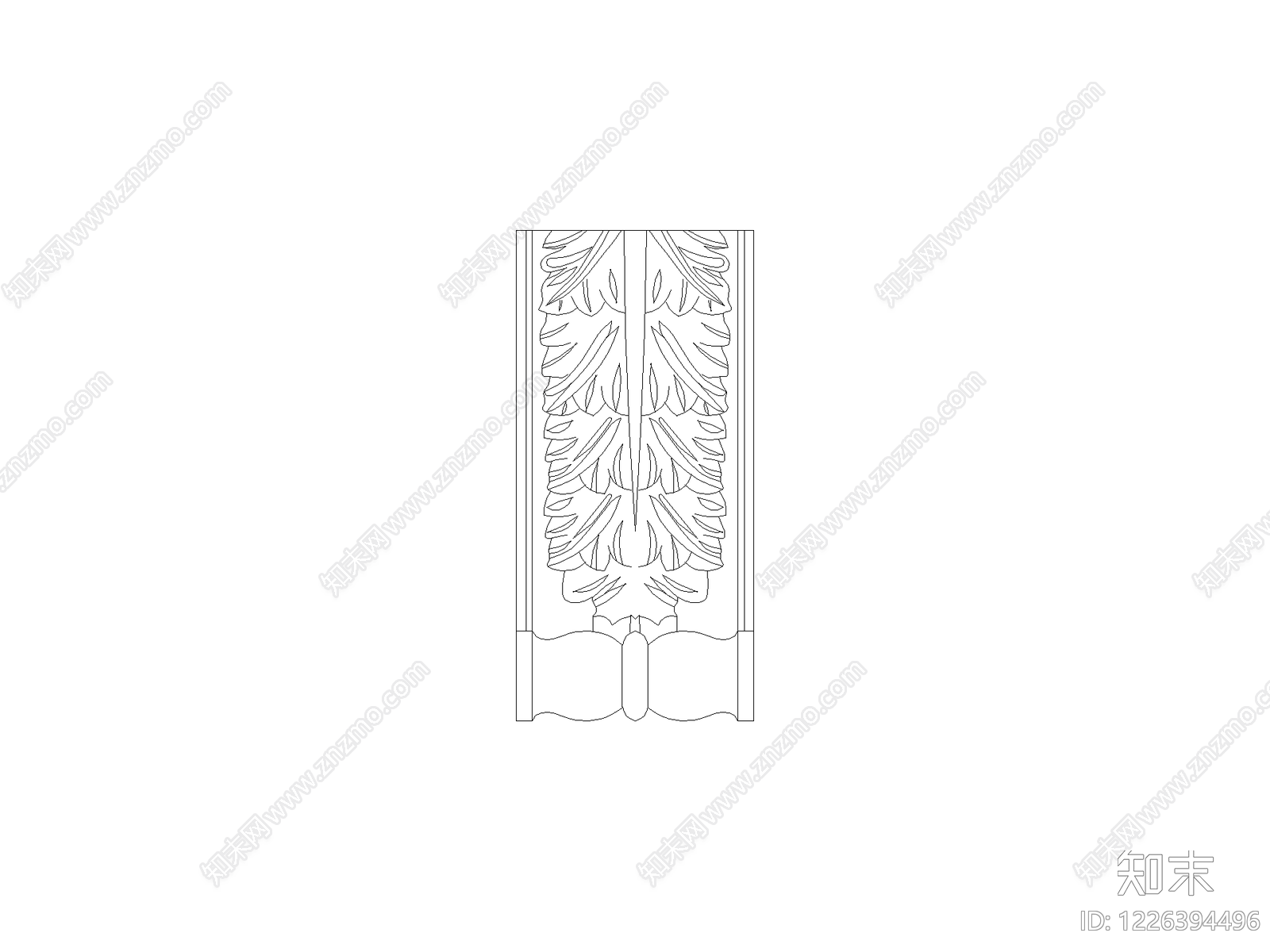 雕塑装饰构件cad施工图下载【ID:1226394496】